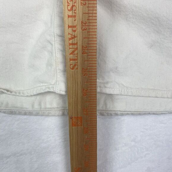 Zara Denim Shacket Shirt Womens Small White Ivory Oversized Pocket Button Up - Picture 6 of 16